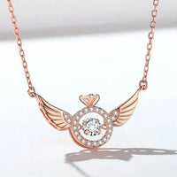Rose Gold Angel Wings Pendant Chain